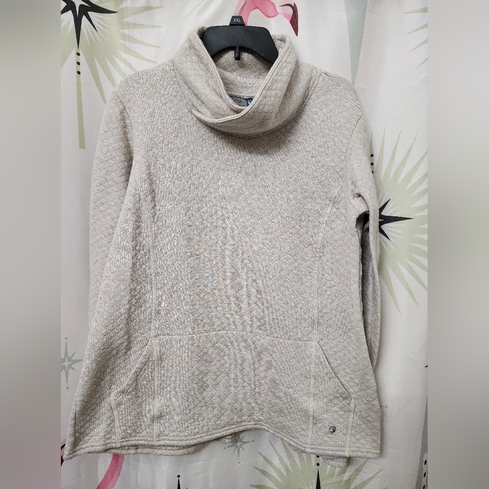 Kuhl Athena Pullover Cozy Cream Cowl Neck Sweater